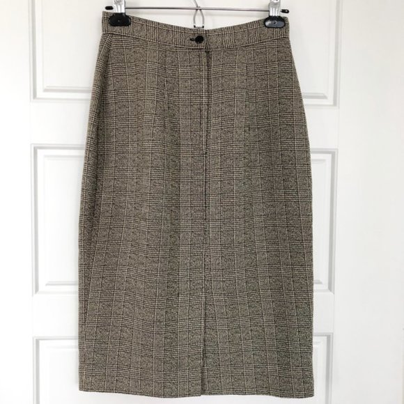 ***SOLD*** Lori Ann Montreal Vintage Plaid Pencil Midi Skirt - Picture 3 of 6